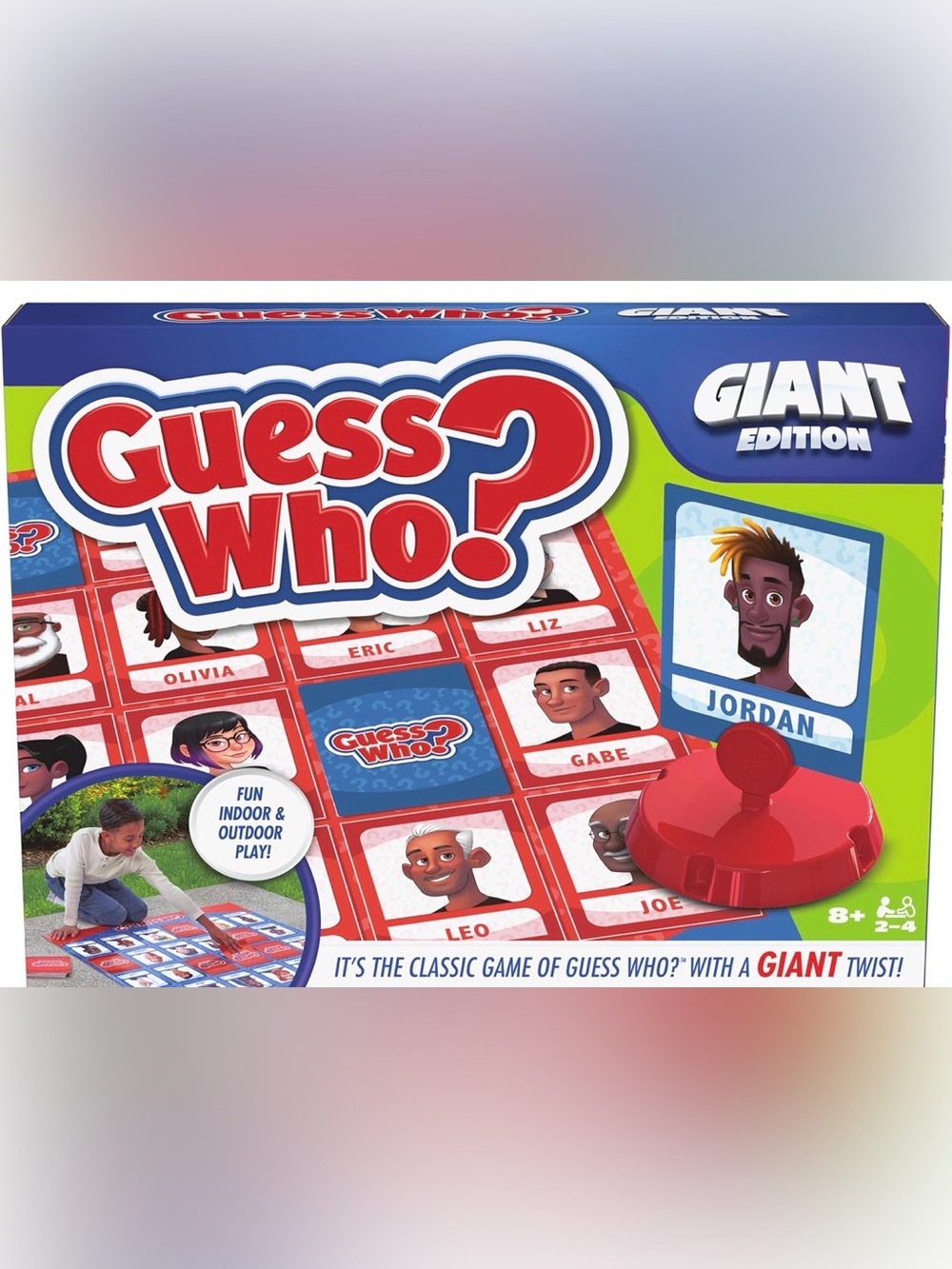 Hasbro Guess Who? Game Board with Red and Blue Artwork